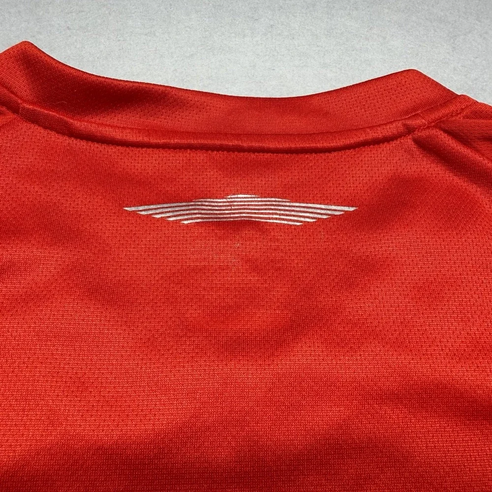 Adidas Climalite Men's XL Red Lightweight Short Sleeve Crew Neck Logo T-Shirt